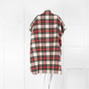 Burberry Cream Red Black Check Tartan Reversible Cape