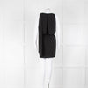 Chanel Black Draped Front Cream Buckle Patent Belt Dress