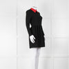 Maje Black Short Dress With Detachable Red Collar