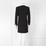 Sandro Black Short Coat Dress Diamante Buttons