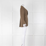 Burberry Khaki Gold Buttons Wool Blazer