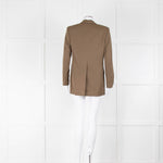 Burberry Khaki Gold Buttons Wool Blazer