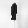 Sandro Black Short Coat Dress Diamante Buttons