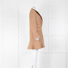 Stella McCartney Tan Camel Wool Mix Peplum Hem Coat