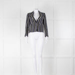 Dries Van Noten Blue Black White Striped Blazer