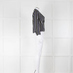 Dries Van Noten Blue Black White Striped Blazer