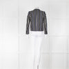 Dries Van Noten Blue Black White Striped Blazer