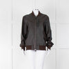 Coach Brown Leather Bomber Jacket