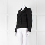 Isabel Marant Etoile Black Double Breasted Wool Fitted Blazer