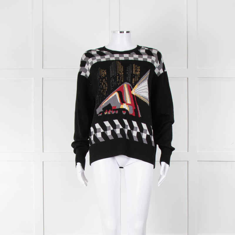 Coach Black Jacquard Sweater