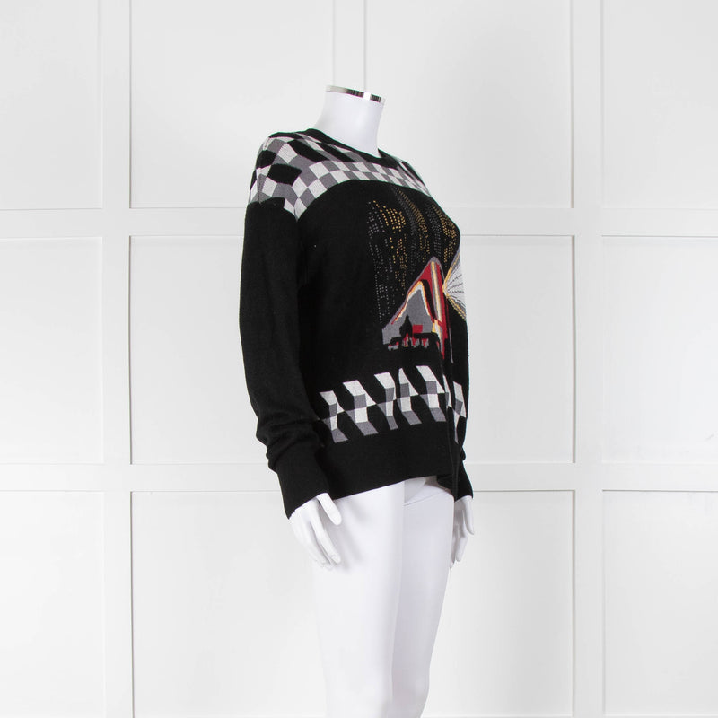 Coach Black Jacquard Sweater