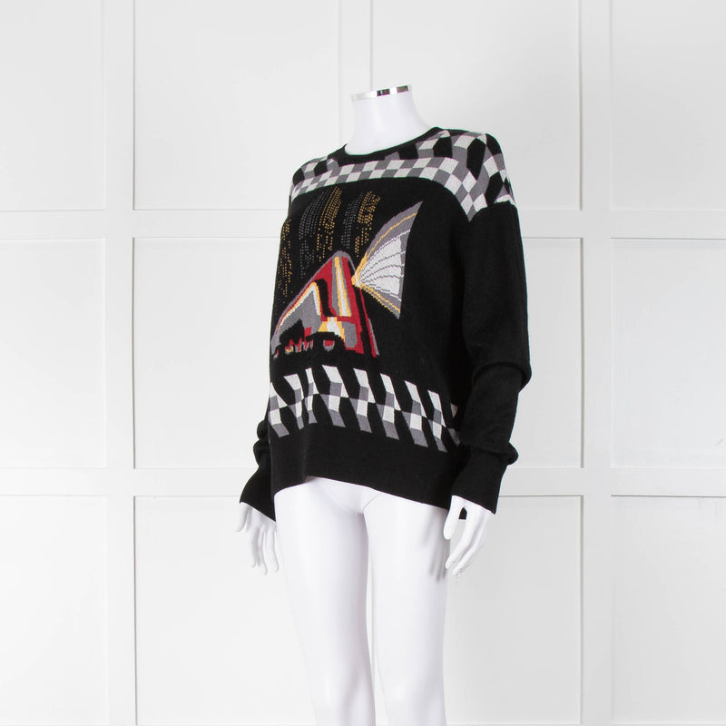 Coach Black Jacquard Sweater