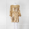 Saloni Gold Sequin Camille Mini Dress