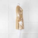 Saloni Gold Sequin Camille Mini Dress