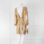 Saloni Gold Sequin Camille Mini Dress