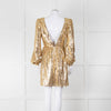 Saloni Gold Sequin Camille Mini Dress