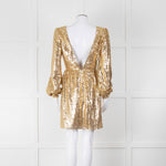 Saloni Gold Sequin Camille Mini Dress