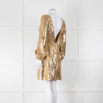 Saloni Gold Sequin Camille Mini Dress