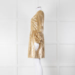 Saloni Gold Sequin Camille Mini Dress