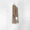 Michael Kors Gold Sequin Python Print Dress