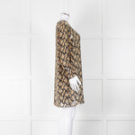 Michael Kors Gold Sequin Python Print Dress