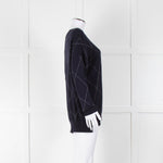 Riani Navy Argyle Silver Lurex Jumper