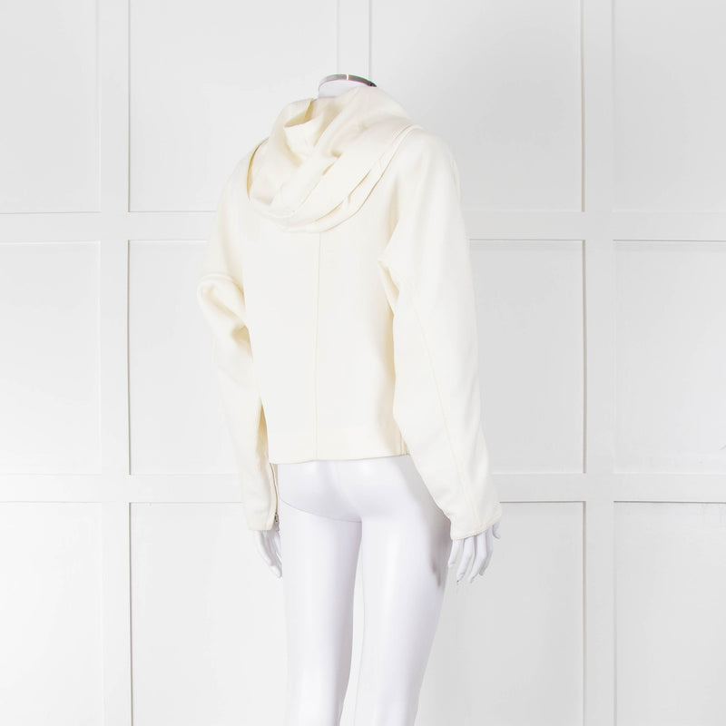 Philip Lim Cream Twill Hooded Short Jacket