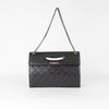 Chanel Black Quilted Lambskin Frame Clutch with Chain Strap