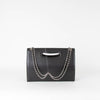 Chanel Black Quilted Lambskin Frame Clutch with Chain Strap