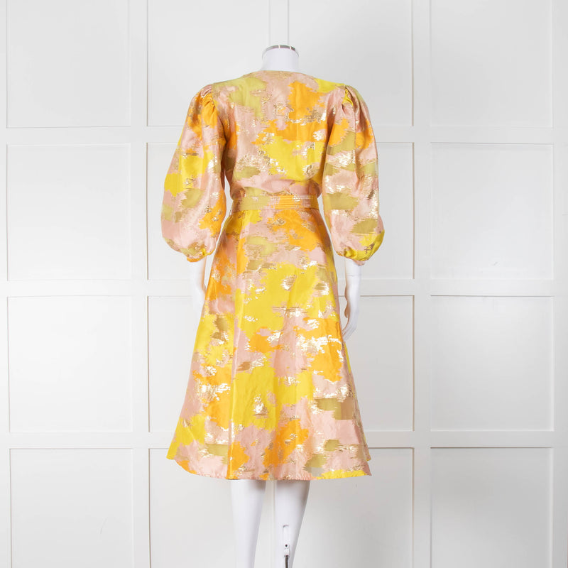 Stine Goya Volume Yellow Orange Amira Dress