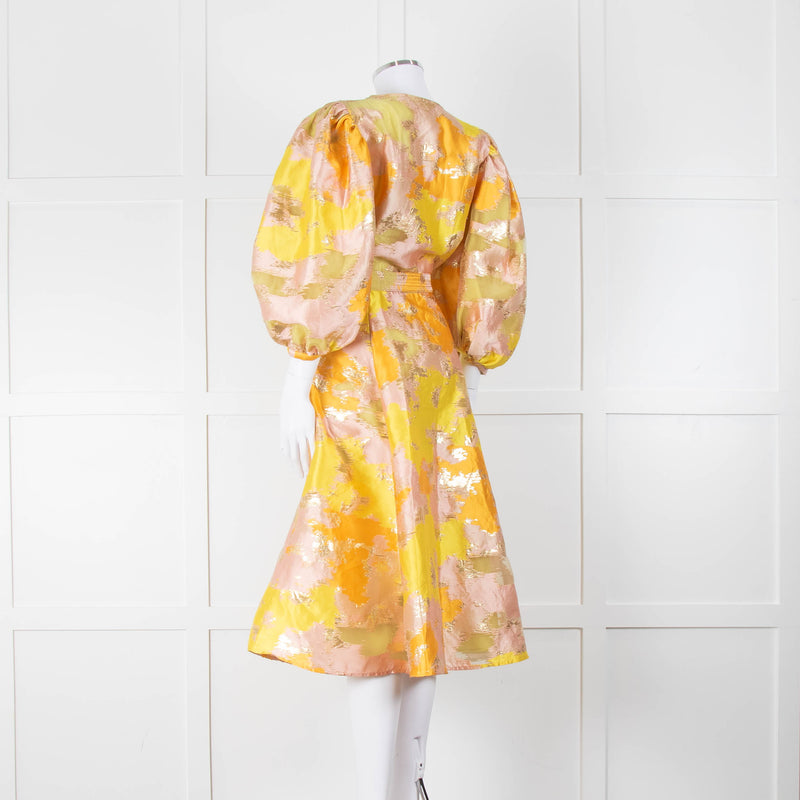 Stine Goya Volume Yellow Orange Amira Dress