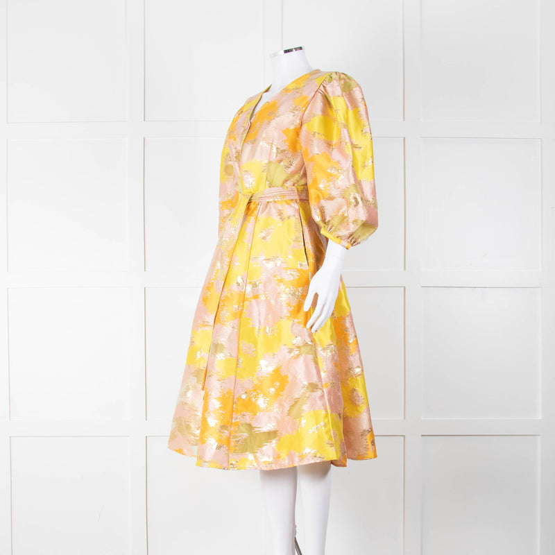 Stine Goya Volume Yellow Orange Amira Dress