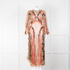 Zimmermann Silk Ruffle Multicoloured Patchwork Print Dress