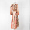 Zimmermann Silk Ruffle Multicoloured Patchwork Print Dress