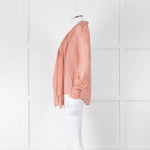 Rebecca Taylor Pink Stripe Silk Blouse