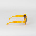 Chanel Yellow Round Frame Sunglasses