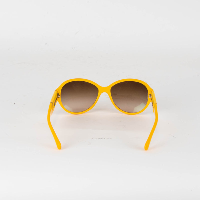 Chanel Yellow Round Frame Sunglasses