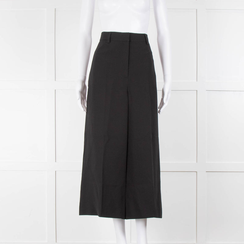 Burberry Black Silk Blend Palazzo Trousers