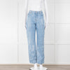 Stella McCartney Blue Acid Wash Wide Leg Jeans