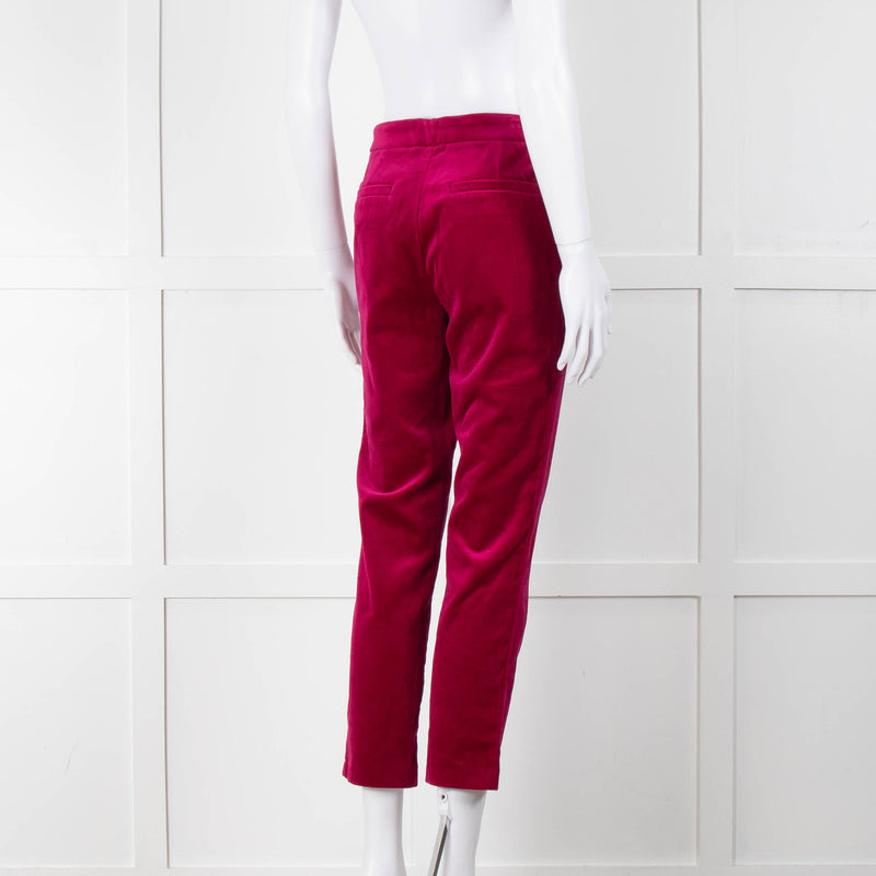 Wyse Fuschia Velvet Sandrine Trousers