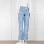 Stella McCartney Blue Acid Wash Wide Leg Jeans