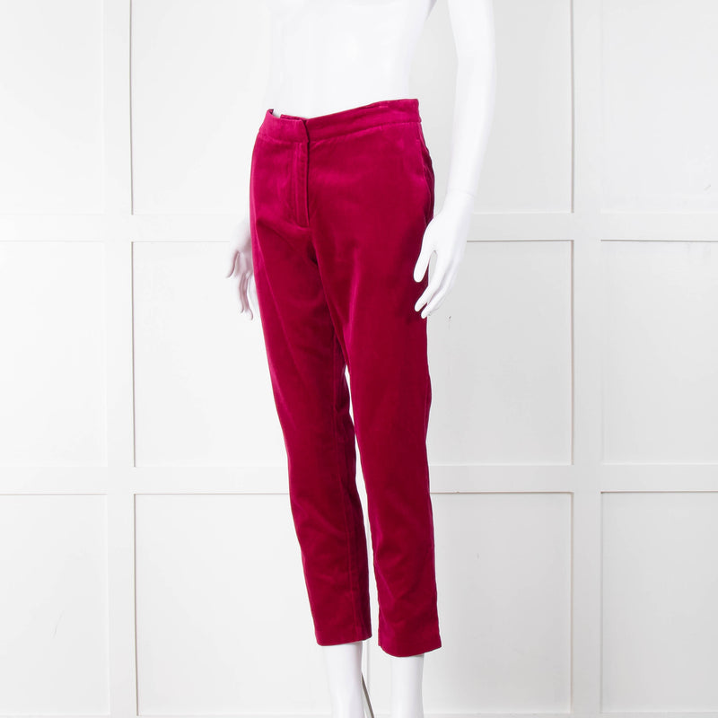 Wyse Fuschia Velvet Sandrine Trousers