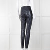 Riani Navy Faux Leather Leggings