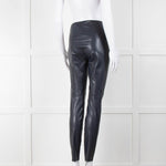 Riani Navy Faux Leather Leggings