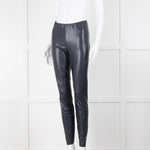 Riani Navy Faux Leather Leggings