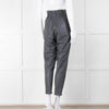 IRO Grey Perforated Leather Paper Bag Style Trousers