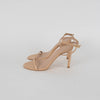 Stuart Weitzman Nude Patent Ankle Strap Sandals