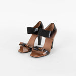 Prada Black And Brown Ombre Patent Sandals