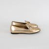 Salvatore Ferragamo Gold Leather Trifoglio Loafers