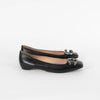 Gucci Black Leather Dionysus Flat Shoes